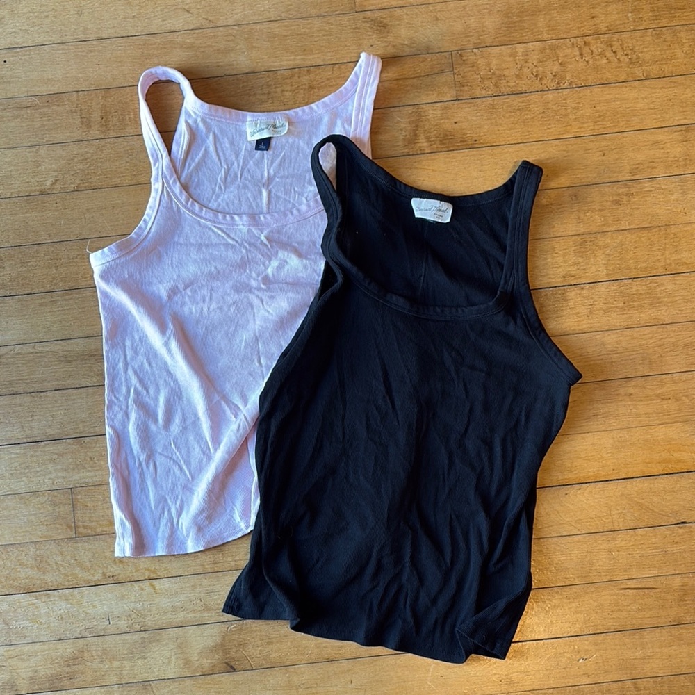Black and Light Pink Tank Tops